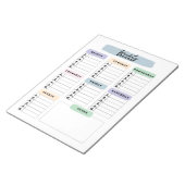 Bloc-note Simple couleur changeable brushstroke Weekly Plann (Incliné)