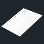 Bloc-note Simple Custom Family Planner Monthly Calendar<br><div class="desc">Modern Personalized Family Planner and Calendar Notepad</div>
