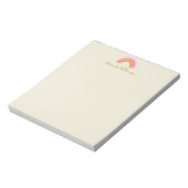 Bloc-note Simple Cute Retro Rainbow Nom de script personnali (Tourné)