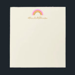 Bloc-note Simple Cute Retro Rainbow Nom de script personnali<br><div class="desc">Simple Cute Retro Rainbow Personnalisé Nom de script Bloc-notes</div>