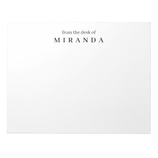 Bloc-note Simple Élégant De la part de l'écriture (Devant)