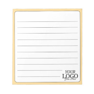 Bloc-note Simple élégant logo jaune doré affaires