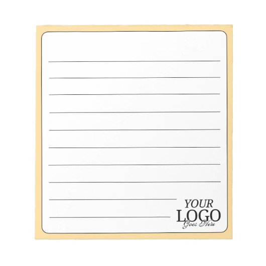 Bloc-note Simple élégant logo jaune doré affaires (Devant)