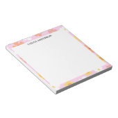 BLOC-NOTE SIMPLE ÉLÉGANT MODERNE NOM PERSONNALISÉ FLEUR ABST (Incliné)