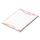 BLOC-NOTE SIMPLE ÉLÉGANT MODERNE NOM PERSONNALISÉ FLEUR ABST (Tourné)