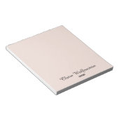 Bloc-note Simple Élégant Rose Pâle Professionnel (Incliné)