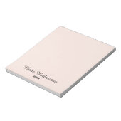 Bloc-note Simple Élégant Rose Pâle Professionnel (Tourné)