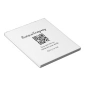 Bloc-note Simple entreprise site web code-barres QR ajouter  (Incliné)