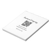 Bloc-note Simple entreprise site web code-barres QR ajouter  (Tourné)