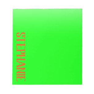 Bloc-note Simple et moderne Lime Green & Orange - Personnali