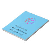 Bloc-note simple et personnalisé aquarelle ajouter le logo s (Tourné)