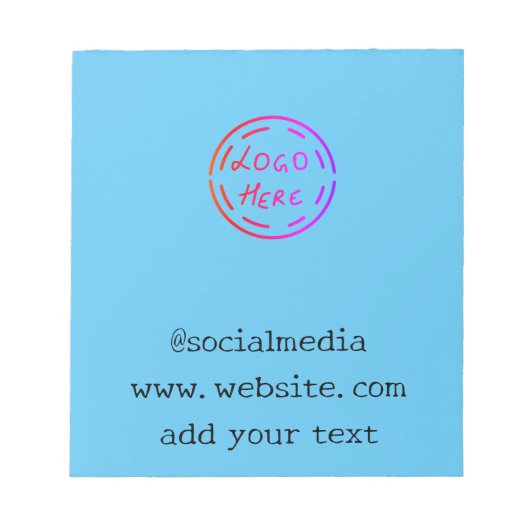 Bloc-note simple et personnalisé aquarelle ajouter le logo s (Devant)