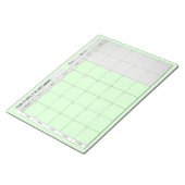 Bloc-note Simple Family Planner Calendar Notepad - Green  (Incliné)