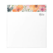 Bloc-note Simple Floral Minimal Quotidien (Devant)