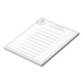 Bloc-note Simple Fossil Shell Pastel Blue du bureau de (Tourné)