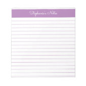 Bloc-note Simple Lavande Linked Personnalisé (Devant)