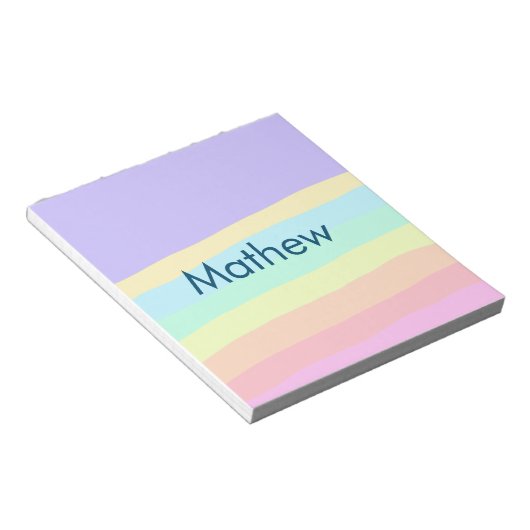 Bloc-note simple lettre initiale monogramme ajouter votre no (Incliné)