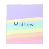 Bloc-note simple lettre initiale monogramme ajouter votre no (Devant)