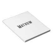 Bloc-note simple lettre initiale monogramme ajouter votre no (Incliné)