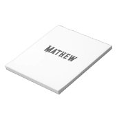 Bloc-note simple lettre initiale monogramme ajouter votre no (Tourné)