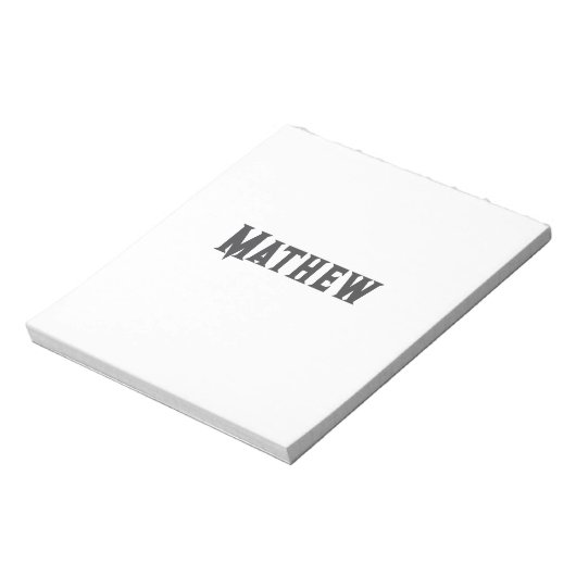 Bloc-note simple lettre initiale monogramme ajouter votre no (Tourné)
