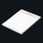 Bloc-note Simple Light Beige Linen Black Typography<br><div class="desc">The elegant,  simple,  and minimalistic immigration attorney note design features customizable black typography on a light beige linen texture background.</div>