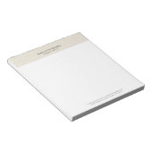 Bloc-note Simple lin beige typographie noire (Incliné)