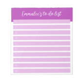 Bloc-note Simple liste de tâches personnalisable numérotée M (Devant)