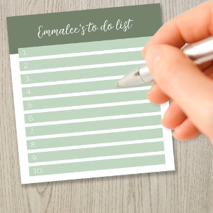 Bloc-note Simple liste de tâches personnalisable numérotée v