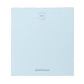Bloc-note Simple logo bleu et site web Promo Entreprise (Devant)