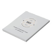 Bloc-note Simple logo d'entreprise rond et texte personnalis (Tourné)