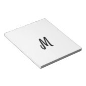 Bloc-note simple logo monogramme minimal personnalisé (Incliné)