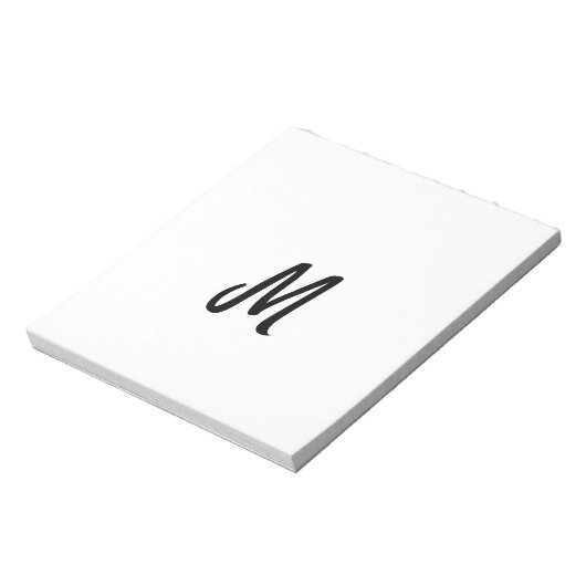Bloc-note simple logo monogramme minimal personnalisé (Tourné)