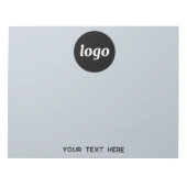 Bloc-note Simple Logo Texte Professionnel Promotionnel Bleu (Devant)