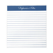 Bloc-note Simple Marine Blue Lined Personalized (Devant)
