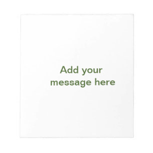 Bloc-note Simple minimal vert ajoutez votre texte nom photo