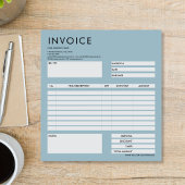 Bloc-note Simple Minimalist Small Invoice Form Business Logo
