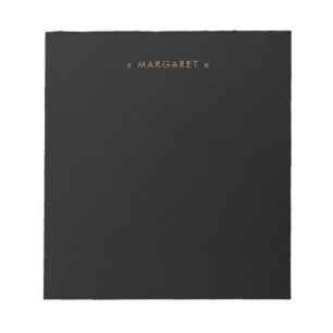 Bloc-note Simple minimaliste en or noir clair personnalisé
