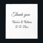 Bloc-note Simple minimaliste merci couple nom texte date cus<br><div class="desc">Conception</div>