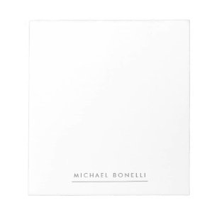 Bloc-note Simple minimaliste simple élégant blanc moderne