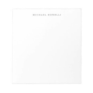 Bloc-note Simple minimaliste simple élégant blanc moderne