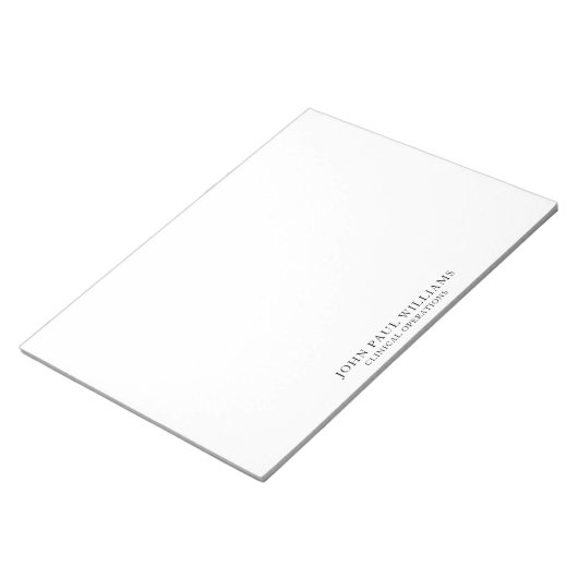 Bloc-note Simple Modern Basic Professionnel Clean Name Titre (Incliné)