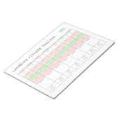 Bloc-note Simple Modern Fitness Tracker (Incliné)