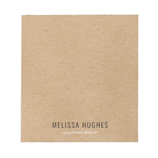 Bloc-note Simple Modern Rustic Kraft Boho (Devant)