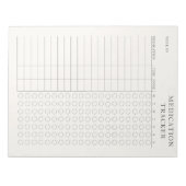 Bloc-note Simple Modern Tearaway Traqueur de médicaments heb (Devant)