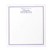 Bloc-note Simple moderne du bureau de Script violet (Devant)