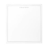 Bloc-note Simple moderne minimaliste Gris deux bordures Mono (Devant)