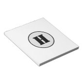 BLOC-NOTE SIMPLE MODERNE MODERNE MONOGRAM ÉLÉGANT CHIC STYLE (Incliné)