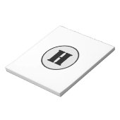 BLOC-NOTE SIMPLE MODERNE MODERNE MONOGRAM ÉLÉGANT CHIC STYLE (Tourné)