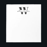 Bloc-note Simple moderne Monogramme Professionnel<br><div class="desc">Bloc-notes professionnel simple et moderne</div>